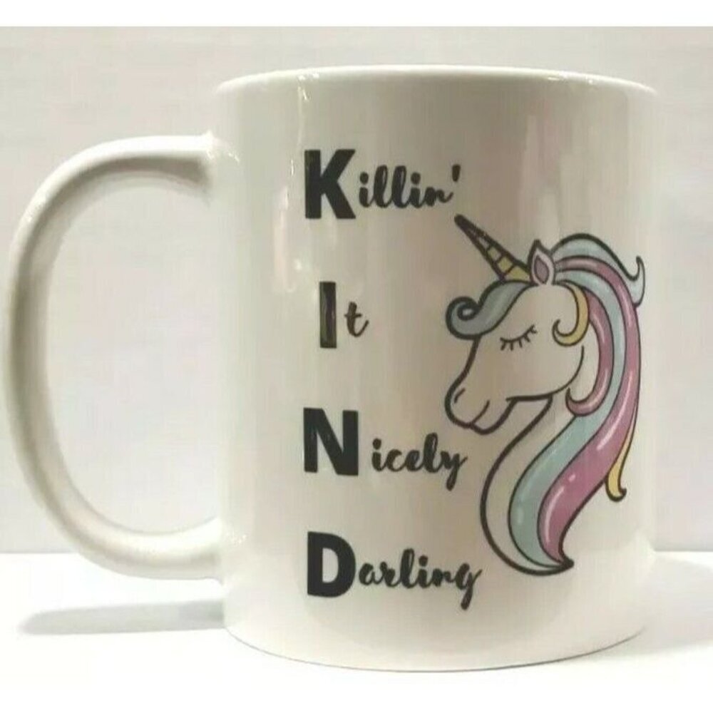 Unicorn coffee mug Killin it nicely Darling Coffee Bar